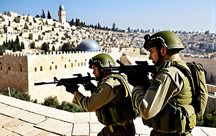 이스라엘 독립 전쟁 - **Image:** Israeli soldiers defending Jerusalem in