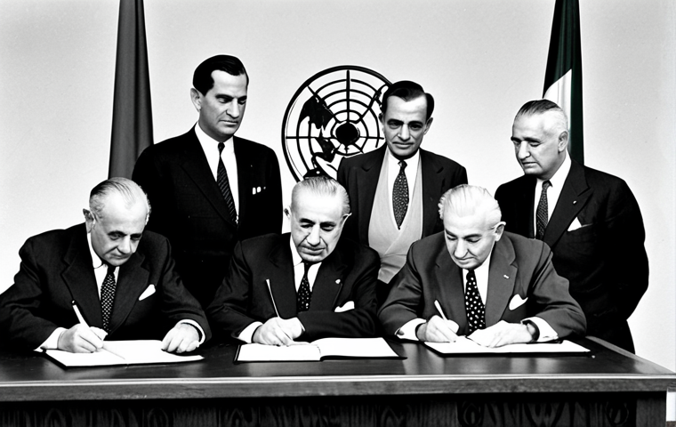 이스라엘 독립 전쟁 - **Image:** David Ben-Gurion declaring the State of Israel.
    **Prompt:** David Ben-Gurion standing...