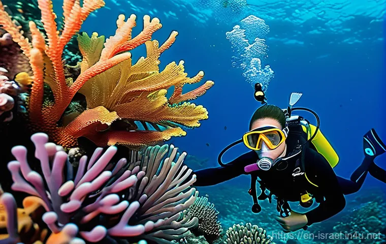 이스라엘에서 신혼여행 가기 좋은 곳 - **Prompt for Adventure Seekers (Eilat - Scuba Diving):**
    "A newlywed couple, in their late 20s t...