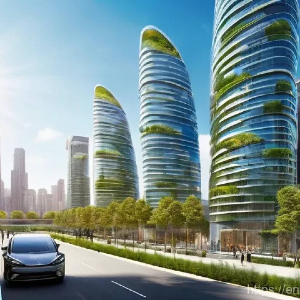 이스라엘의 에너지 기술 수출 - **Flexible Solar Cityscape:** A vibrant, futuristic urban landscape where every surface is a canvas ...