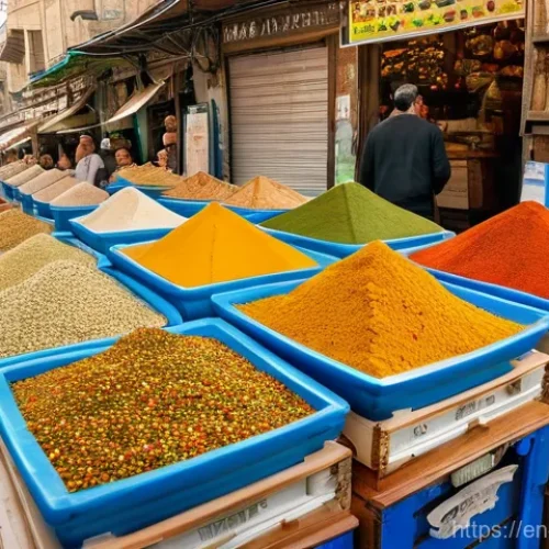 Home 22 이스라엘의 전통 시장과 레스토랑 탐방 - **A Vibrant Symphony of Senses at Mahane Yehuda Market:** A wide-angle, highly detailed, photorealis...
