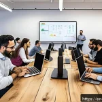 이스라엘 스타트업 생태계 - A vibrant Israeli tech startup workspace bustling with diverse young professionals collaborating int...